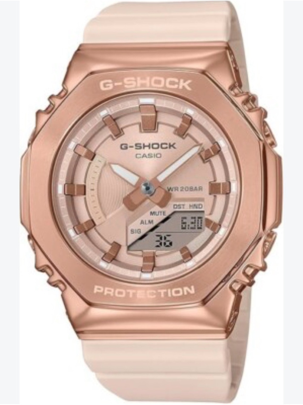 Casio G-Shock Rose Gold Watch, Pink Band GM S2100PG-1A4 - New with box/papers